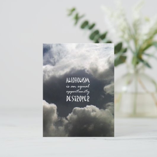 Alkoholismus Postkarte (Stehend Vorderseite)