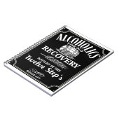 Alkoholkennzeichnung Sobriety - 12 Step Addict Alk Notizblock (Linke Seite)