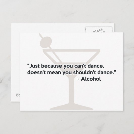 Alkoholkonfidenz Postkarte (Vorne/Hinten)