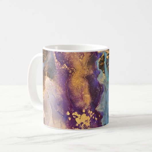 Alkoholmissbrauch. Dekoration Farbe. Bright Col Kaffeetasse (Vorderseite Links)