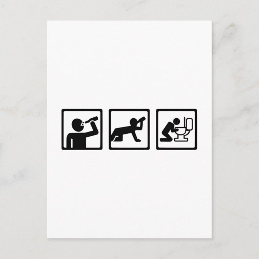 Alkoholpuke Postkarte (Vorderseite)