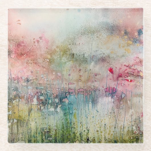 Alkoholtink Abstrakter Untersetzer (Vorderseite)