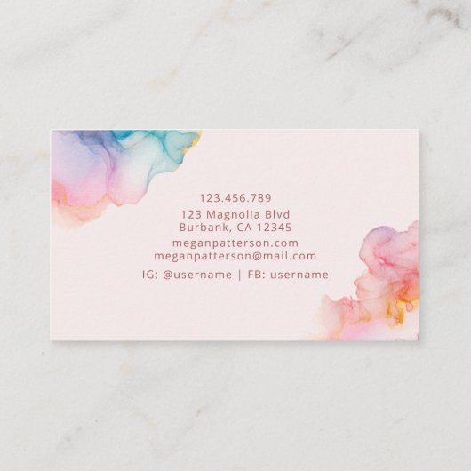 Alkoholtink Flüssigpastel Treuekarte (Rückseite)