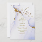 Alkoholtink Handmade Glitzer Einladung Hochzeit (Vorderseite)