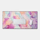 Alkoholtink in Pastellfarben Personalisiert Schreibtischunterlage (Tastatur & Maus)