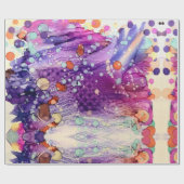 Alkoholtink-Malerei mit Lila Geschenkpapier (Flach)