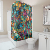 Alkoholtink Muster farbenfroh lebendig Duschvorhang (Beispiel)