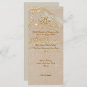 Alkoholtink Rose Glitzer Gold Chic Menü Menükarte (Vorne/Hinten)