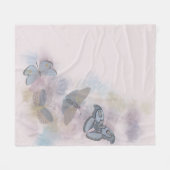 Alkoholtink-Schmetterlinge Fleecedecke (Vorderseite (Horizontal))