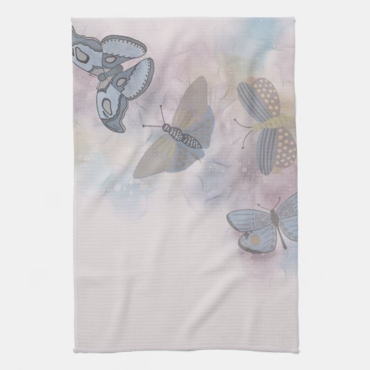 Alkoholtink-Schmetterlinge Geschirrtuch (Vertikal)