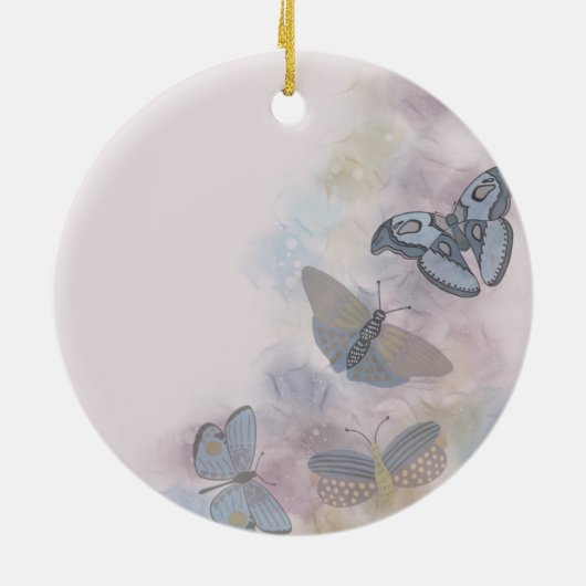 Alkoholtink-Schmetterlinge Keramik Ornament (Hinten)