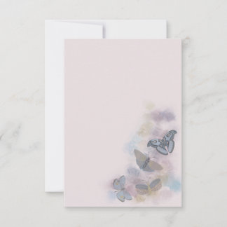 Alkoholtink-Schmetterlinge RSVP Karte