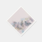 Alkoholtink-Schmetterlinge Serviette (Ecke)