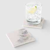 Alkoholtink-Schmetterlinge Steinuntersetzer (Seitenansicht)