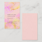 Alkoholtupfer spritzt in Rosa Visitenkarte (Vorne/Hinten)