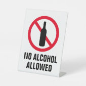 Alkoholverbot Sockelschild (Vorderseite)