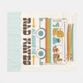 All Aboard for Rad Waves Fleecedecke (Vorderseite (Horizontal))