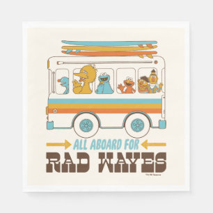 All Aboard for Rad Waves Serviette