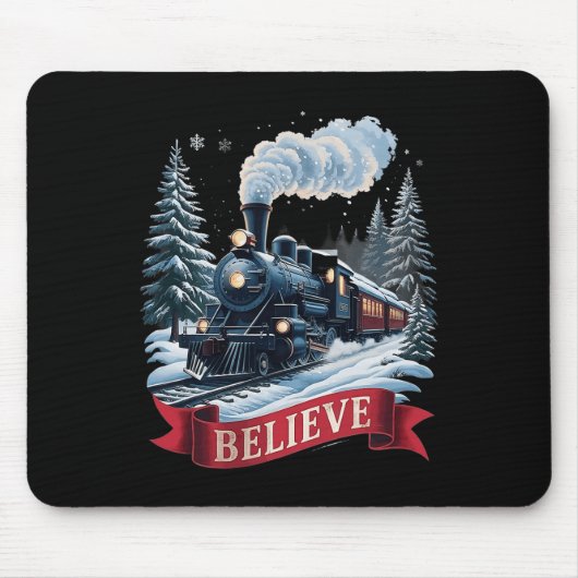 All Aboard Polar Express Christmas North Pole Xmas Mousepad (Vorne)