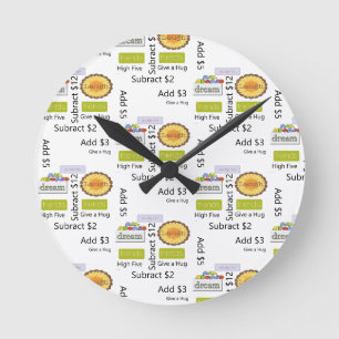 All Aboard Spaßuhr Runde Wanduhr