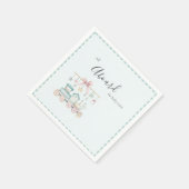 All Aboard the Baby Train Baby Shower Serviette (Ecke)