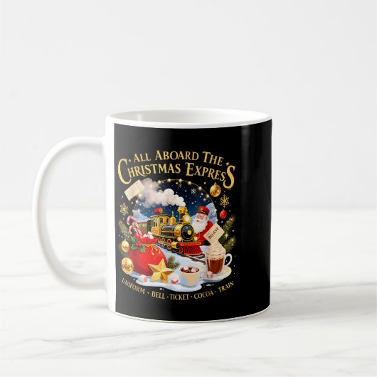 All Aboard The Christmas Express Train Santa Holid Kaffeetasse (Links)