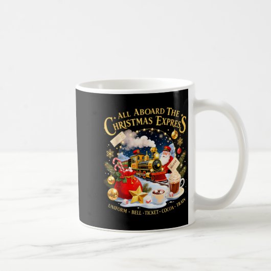 All Aboard The Christmas Express Train Santa Holid Kaffeetasse (Rechts)