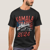 All Aboard the Kamala Train 2024 Wird Patriotic Ca T-Shirt (Vorderseite)