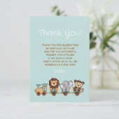 ALL ABOARD Train Fiesta Kindergeburtstag Dankeskarte (Stehend Vorderseite)