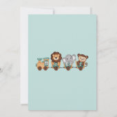 ALL ABOARD Train Fiesta Kindergeburtstag Einladung (Rückseite)