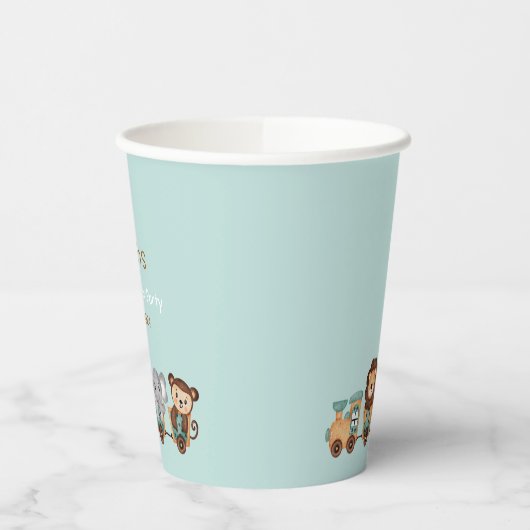 ALL ABOARD Train Fiesta Kindergeburtstag Pappbecher (Links)