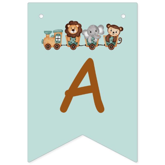 ALL ABOARD Train Fiesta Kindergeburtstag Wimpelkette (Dritte Fahne)