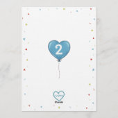 All Aboard Two Two Train 2nd Birthday Einladung (Rückseite)