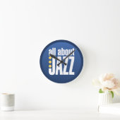 All About Jazz Wall Clock Runde Wanduhr (Zuhause)
