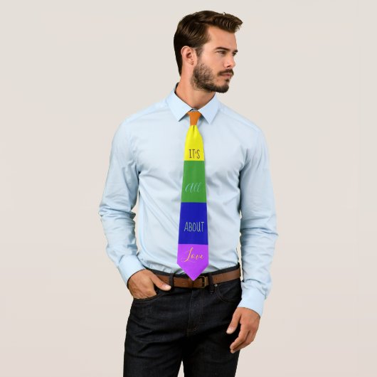 All about Love, LGBT Rainbow Flag Neck Tie Krawatte (Beispiel)