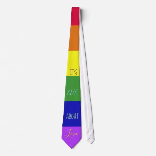 All about Love, LGBT Rainbow Flag Neck Tie Krawatte (Vorderseite)