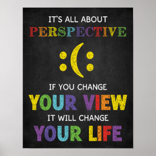 All About Perspective Classroom Motivational Poster