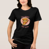 All About That Slice Cute Pizza Cartoon T-Shirt Tri-Blend Shirt (Vorderseite)