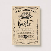 "All about the Baste" Rustic Kraft Erntedank Einladung