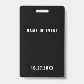 All Access Event Pass Abzeichen Ausweis (Rückseite)