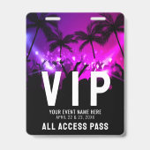 All Access Pass Event VIP Ausweis (Rückseite)