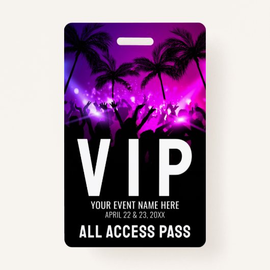All Access Pass Event VIP Ausweis (Rückseite)