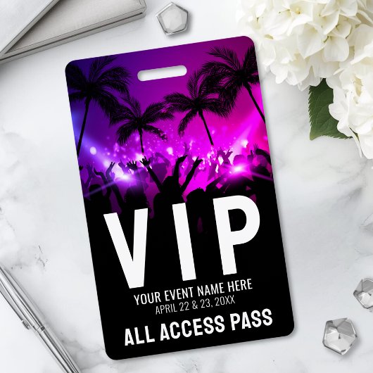 All Access Pass Event VIP Ausweis