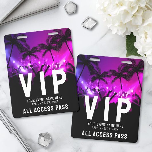 All Access Pass Event VIP Ausweis