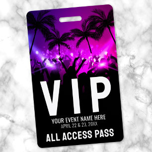 All Access Pass Event VIP Ausweis