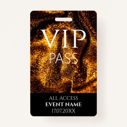 All Access Pass gold vip event id badge Ausweis (Vorderseite)