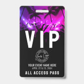All Access Pass Ihr Logo Event VIP Ausweis (Rückseite)