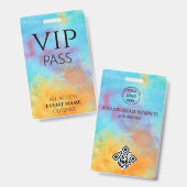 All Access Pass logo vip event id badge Ausweis (Vorder- & Rückseite)