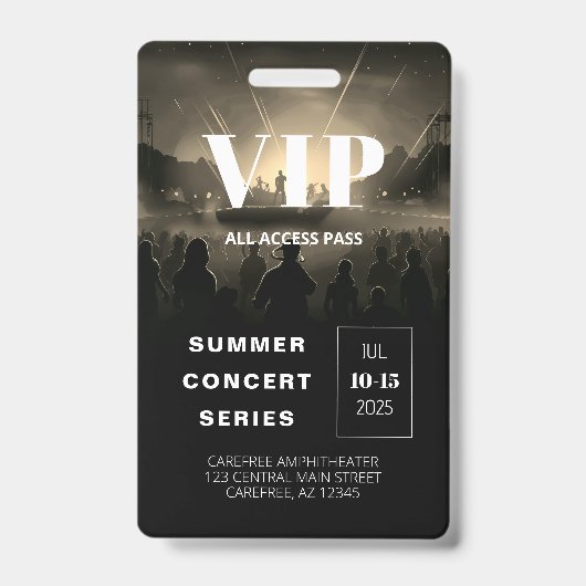 All Access Pass QR Code Concept Abzeichen Ausweis (Vorderseite)