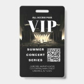All Access Pass QR Code Concept Abzeichen Ausweis (Rückseite)
